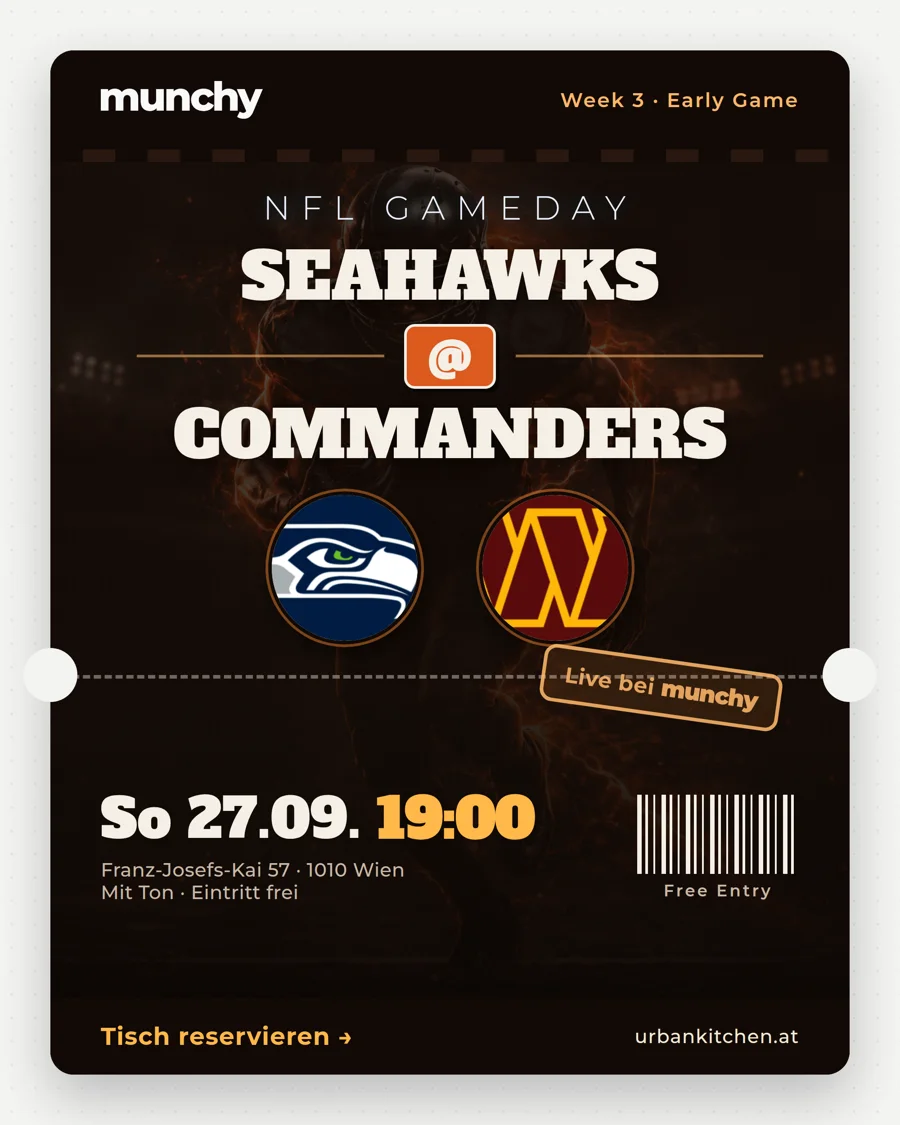 Seahawks @ Commanders &ndash; NFL live im Munchy