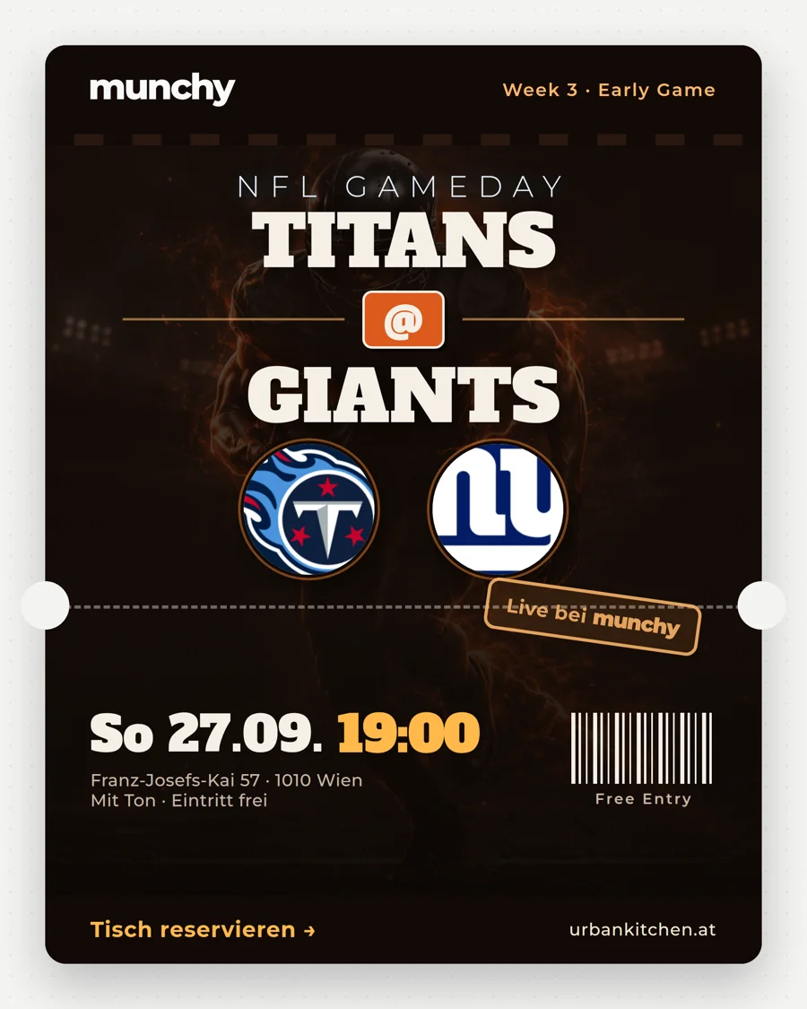 Titans @ Giants &ndash; NFL live im Munchy