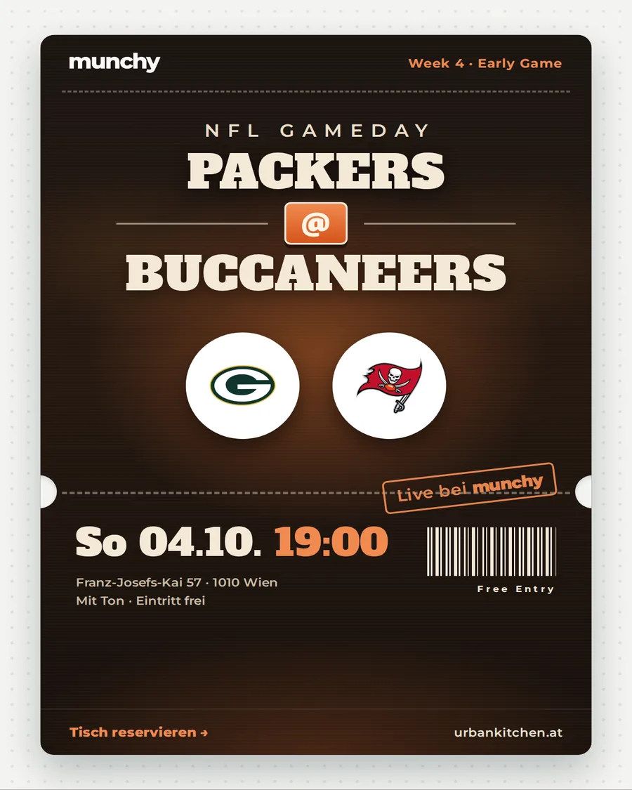 Packers @ Buccaneers &ndash; NFL live im Munchy