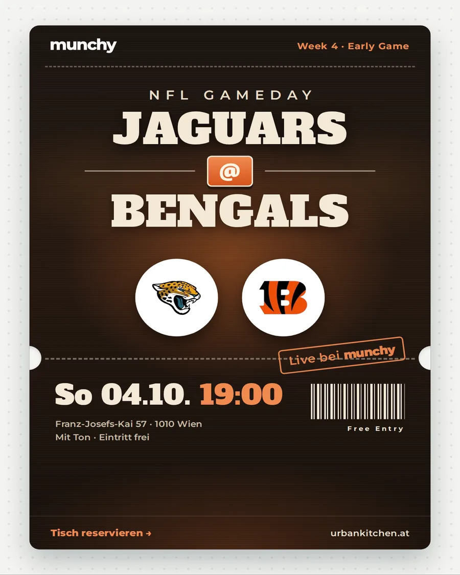 Jaguars @ Bengals &ndash; NFL live im Munchy