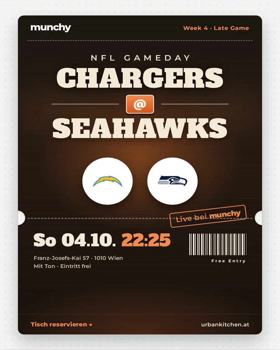 Chargers @ Seahawks &ndash; NFL live im Munchy