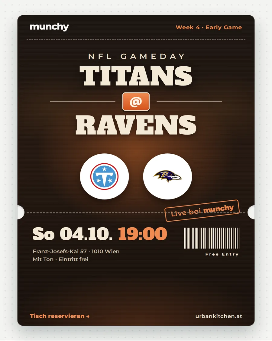 Titans @ Ravens &ndash; NFL live im Munchy