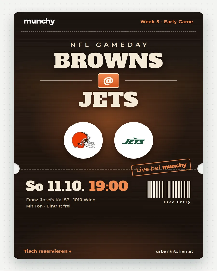 Browns @ Jets &ndash; NFL live im Munchy
