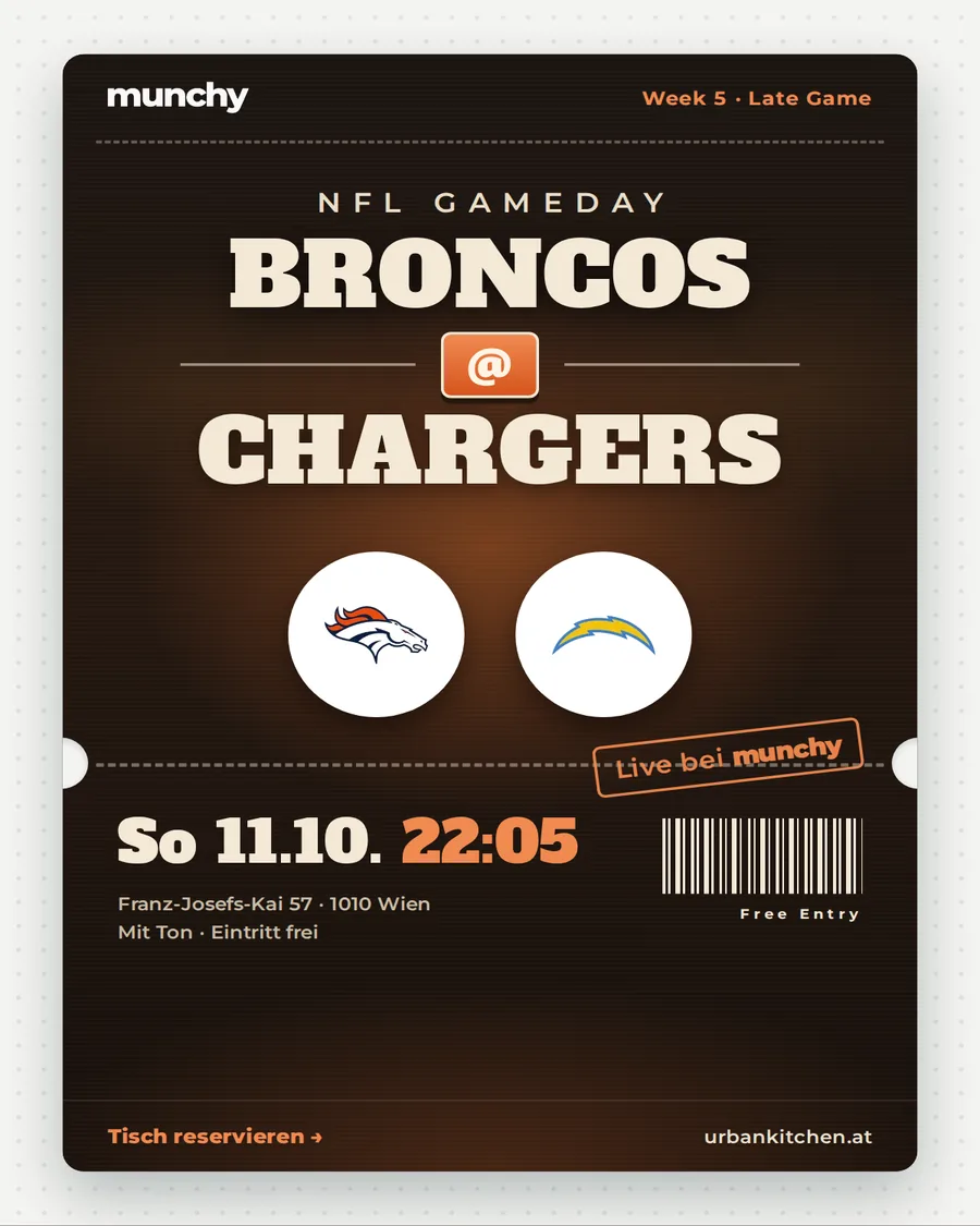 Broncos @ Chargers &ndash; NFL live im Munchy