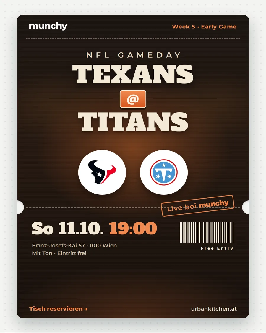 Texans @ Titans &ndash; NFL live im Munchy