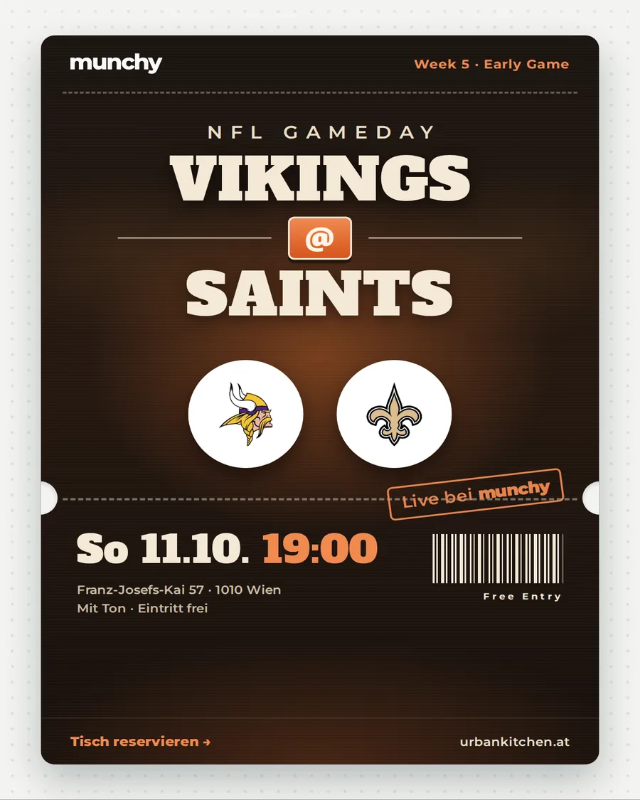 Vikings @ Saints &ndash; NFL live im Munchy