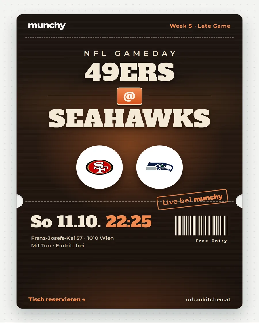 49ers @ Seahawks &ndash; NFL live im Munchy