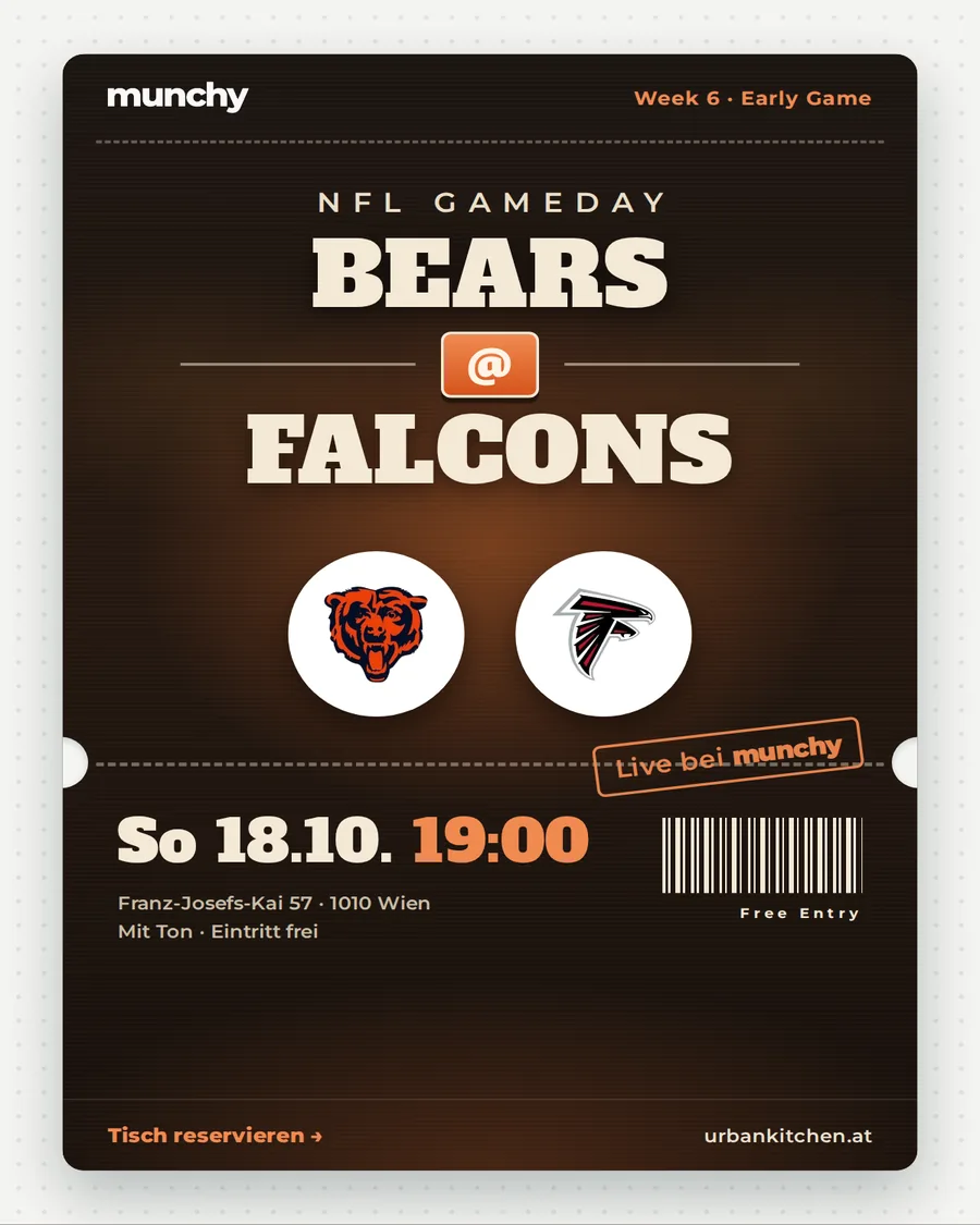 Bears @ Falcons &ndash; NFL live im Munchy