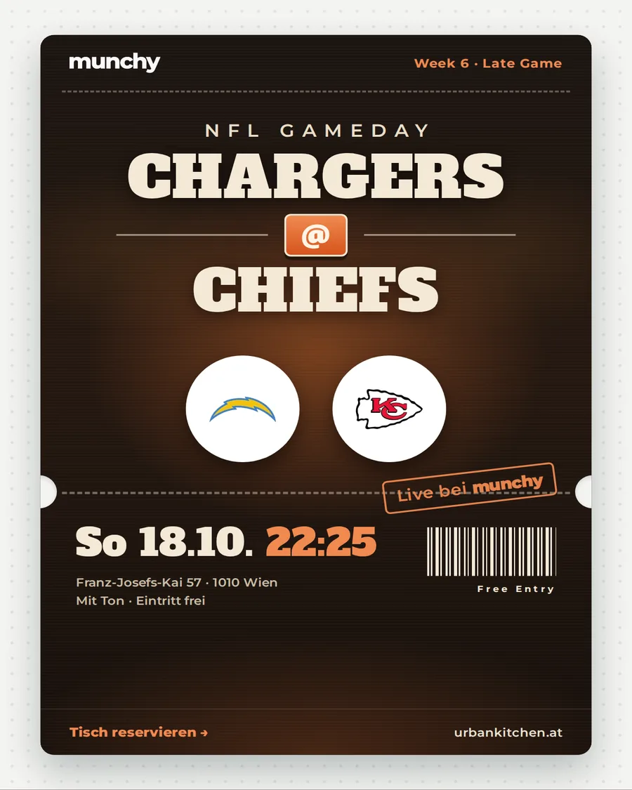 Chargers @ Chiefs &ndash; NFL live im Munchy