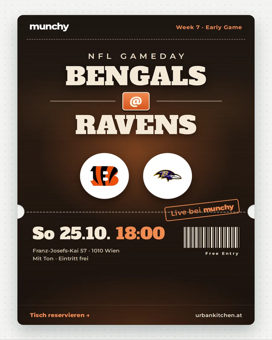 Bengals @ Ravens &ndash; NFL live im Munchy