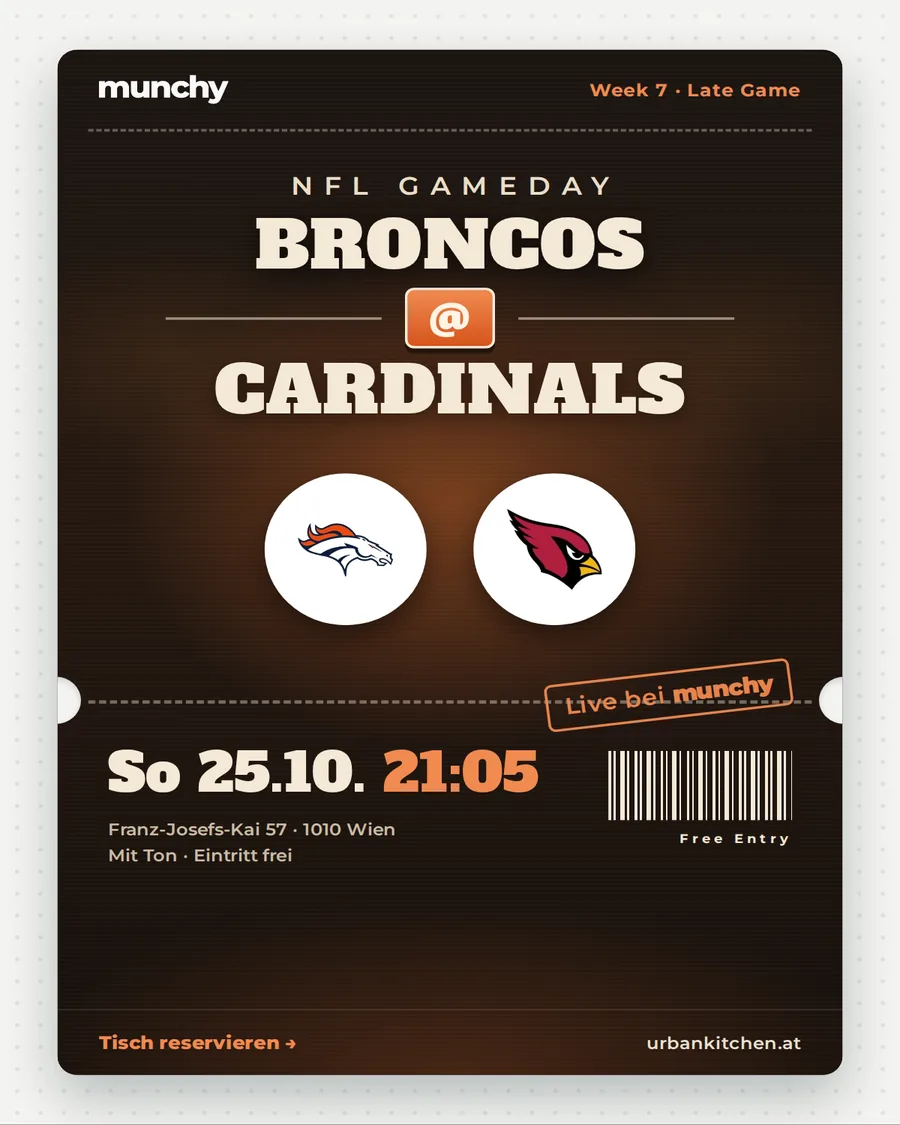 Broncos @ Cardinals &ndash; NFL live im Munchy
