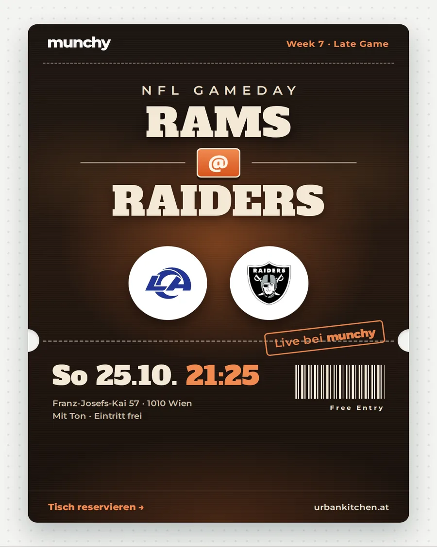 Rams @ Raiders &ndash; NFL live im Munchy
