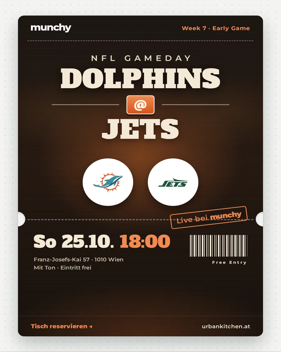 Dolphins @ Jets &ndash; NFL live im Munchy