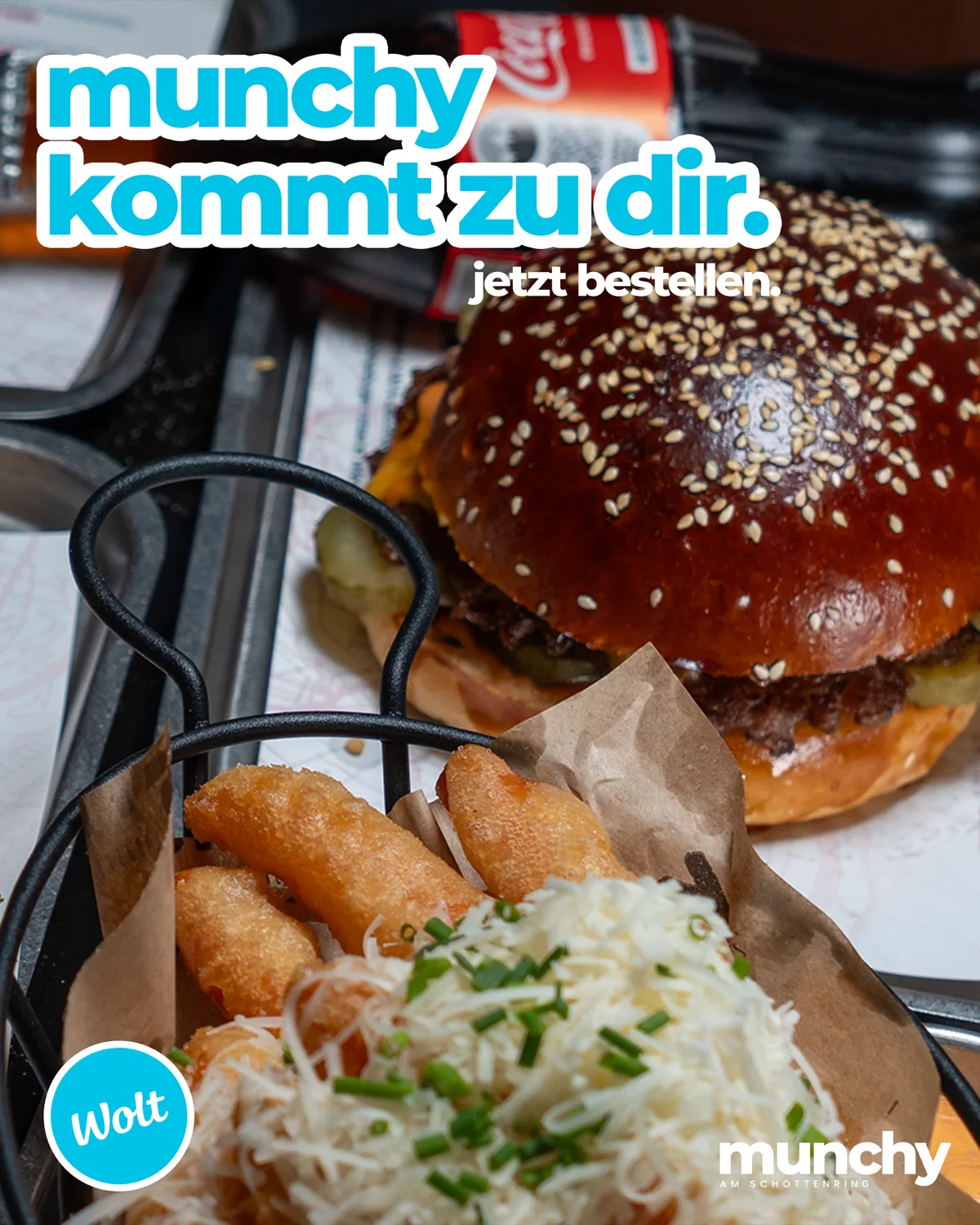 Munchy kommt zu dir &ndash; Smashburger und Fries, jetzt &uuml;ber Wolt bestellen