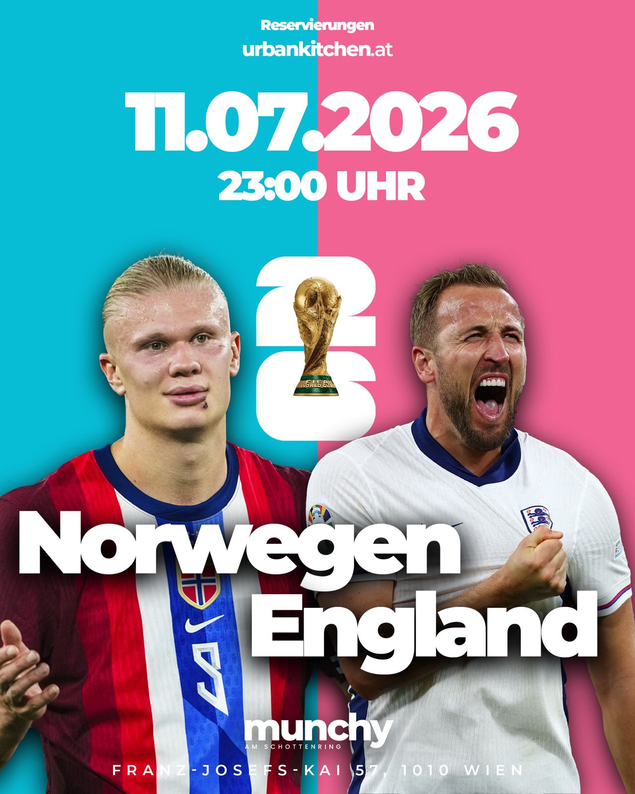 Norwegen gegen England – 11.07.2026, 23:00 Uhr