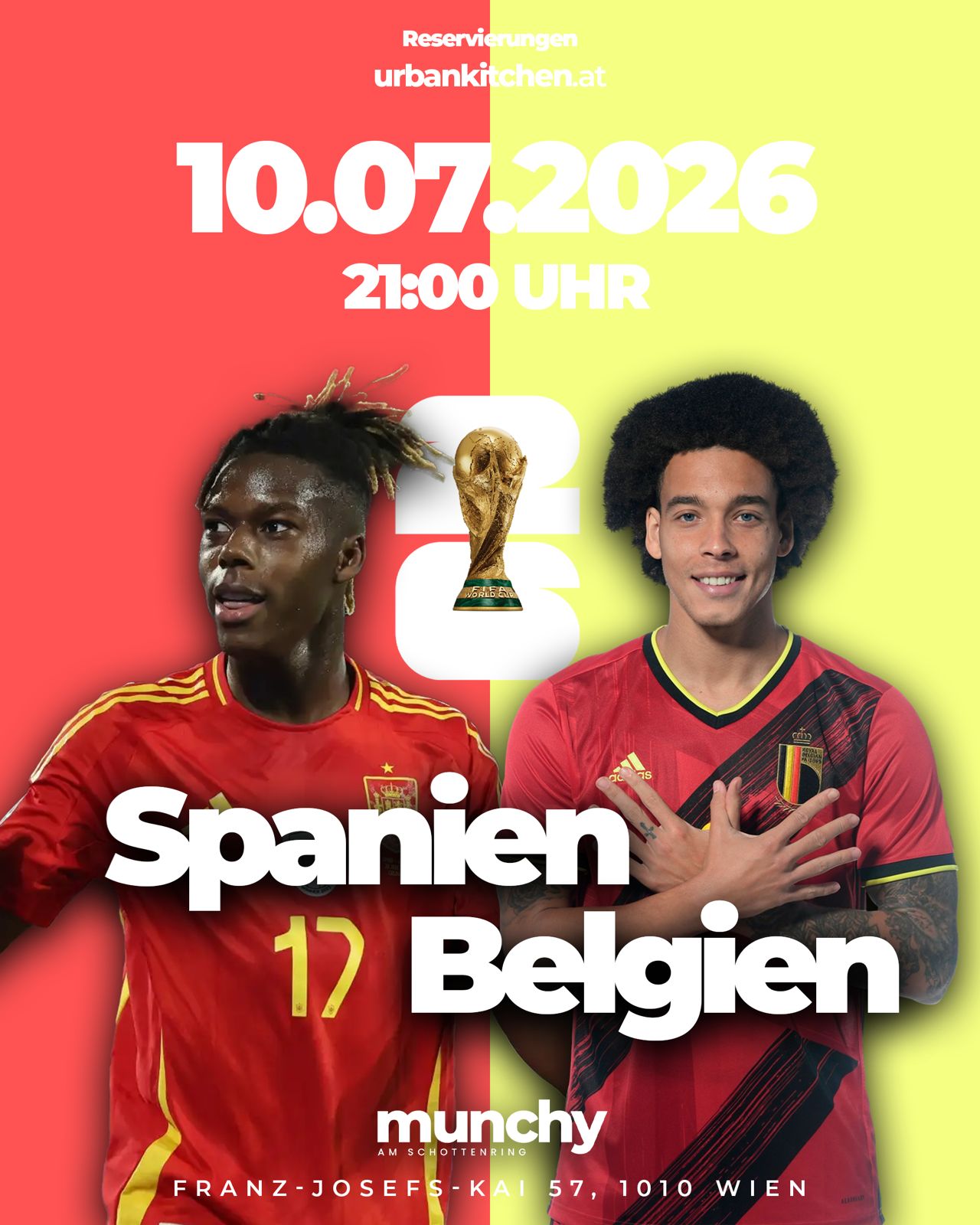 Spanien gegen Belgien – 10.07.2026, 21:00 Uhr