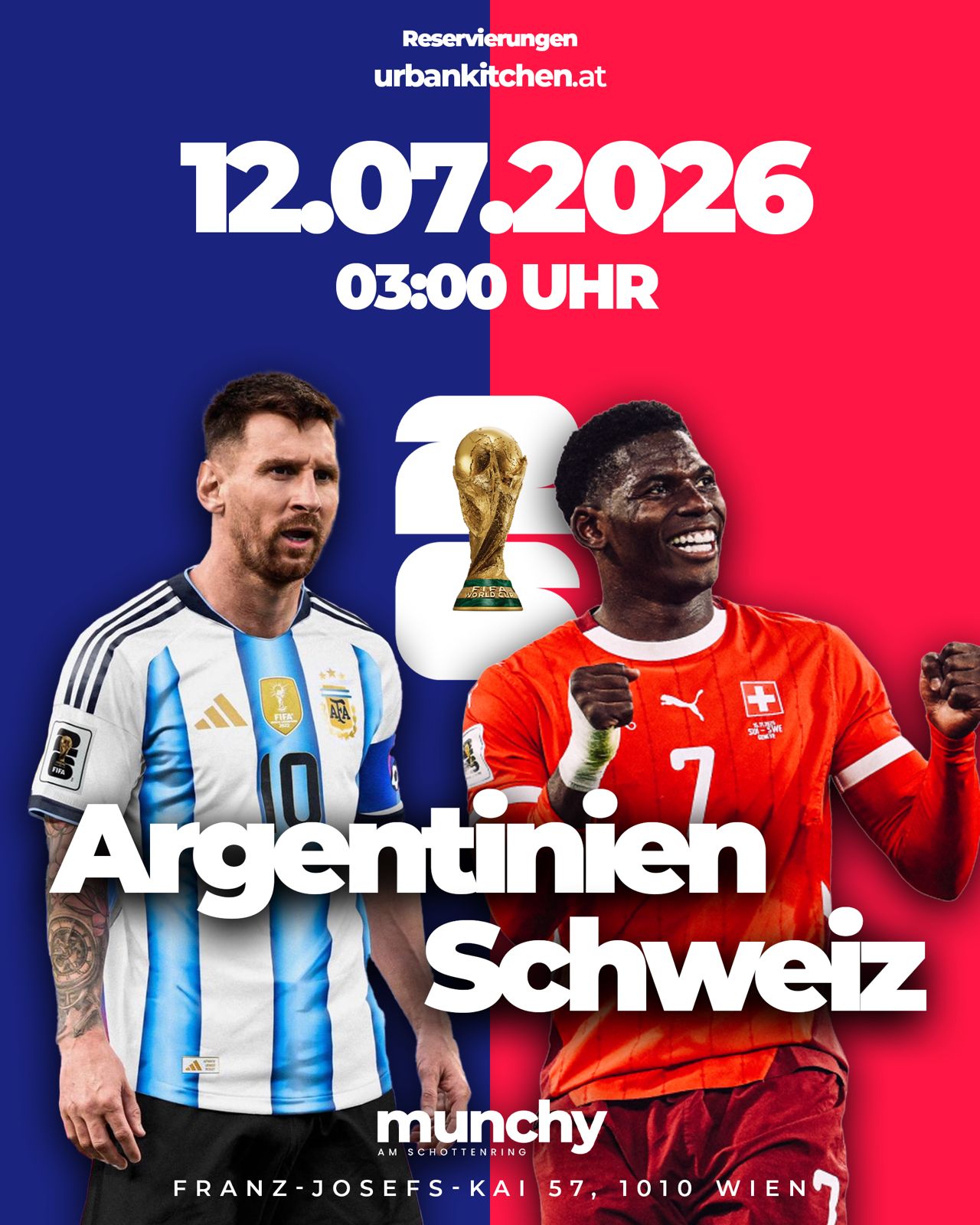 Argentinien gegen Schweiz – 12.07.2026, 03:00 Uhr