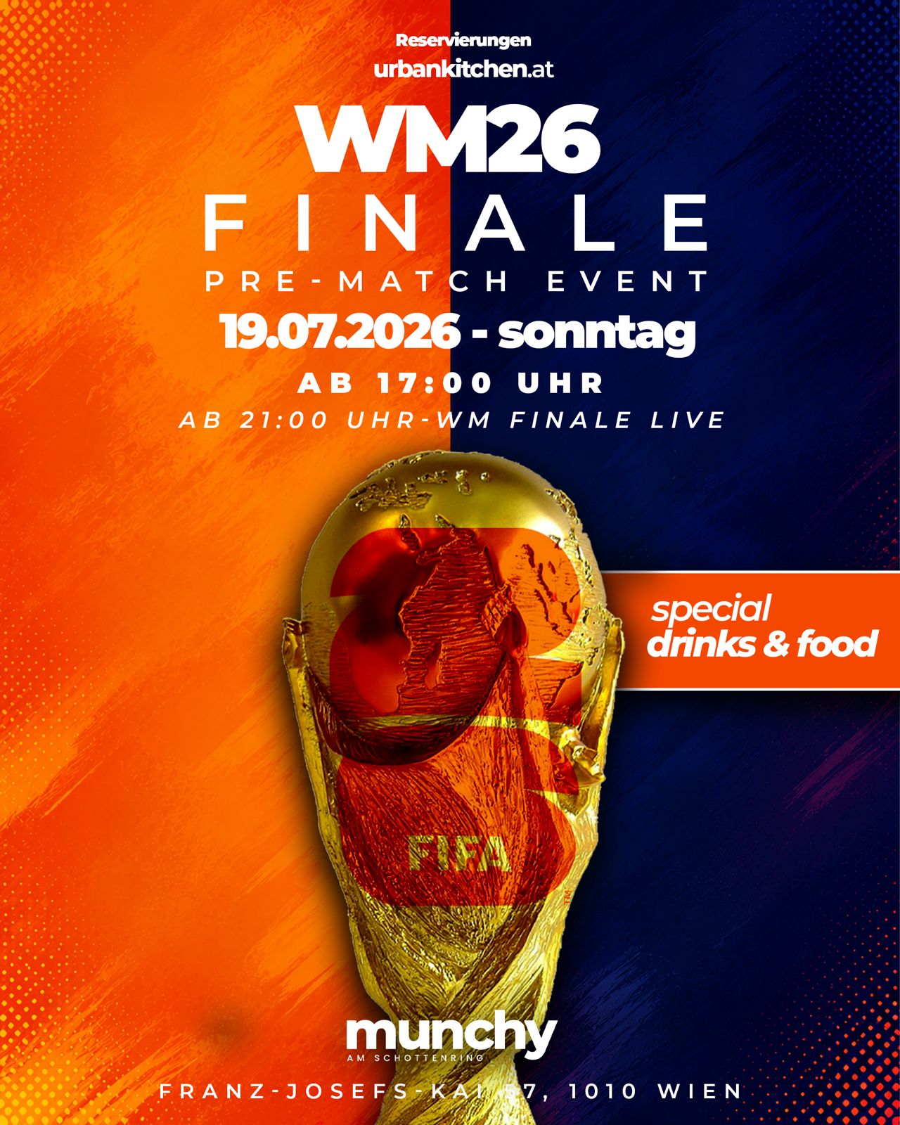 WM26 Finale Pre-Match Event – 19.07.2026, ab 17:00 Uhr, Finale ab 21:00